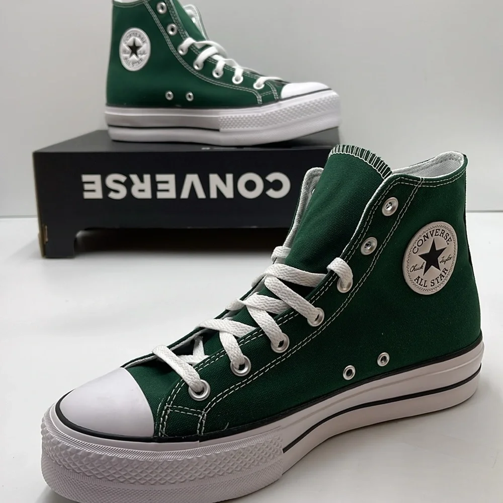 Converse Men’s CTAS LIFT HI
MIDNIGHT CLOVER/WHITE/BLACK A09987C Platforms Sneakr - Picture 3 of 16